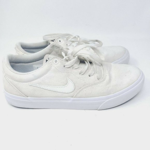 Nike Shoes | Nike SB Charge Skate Shoes Sneakers Canvas Womens | Color: White | Size: 7.5 | Perfectproductf's Closet